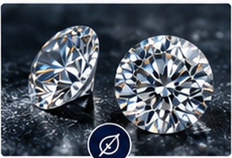 Two loose diamonds shown side by side